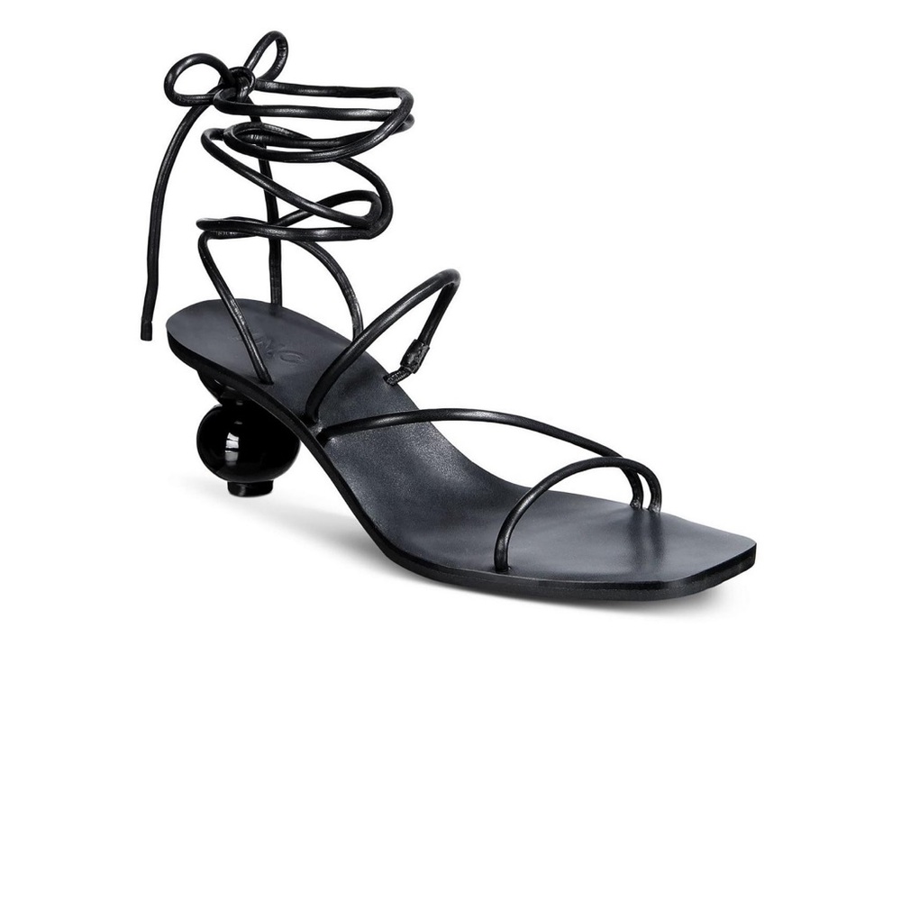 INC Lace Up Square Toe Heels